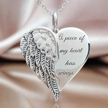 Load image into Gallery viewer, popular and versatile Heart Wing Necklace Lettering necklace
