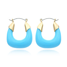 Load image into Gallery viewer, Designer Exaggerated Color Resin Earrings Retro U-shaped Acrylic Earrings Niche Cold Wind Earrings
