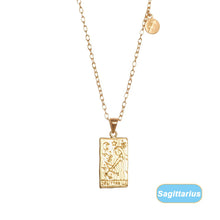 Load image into Gallery viewer, Tarot Necklace Popular Square Brand Retro Constellation Necklace

