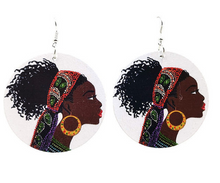 Load image into Gallery viewer, Wood Earrings Print Earrings Earrings
