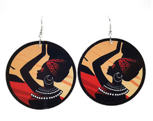 Load image into Gallery viewer, Wood Earrings Print Earrings Earrings
