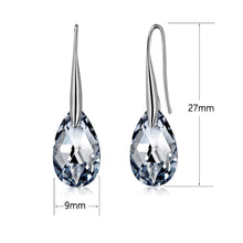 Load image into Gallery viewer, Drop-shaped Austrian Crystal Ear Hook Earrings
