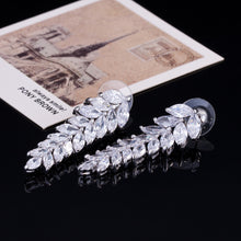 Load image into Gallery viewer, Fashion Zircon Tassel Wheat Ears Leaf Earrings
