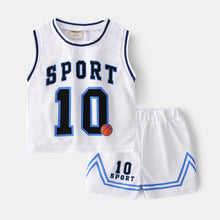 Load image into Gallery viewer, Children&#39;s Basketball Clothing Suits Baby Vest Suit Boys Sweatshirt Two-piece Summer Style Tide
