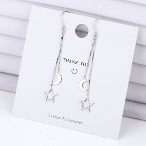 Long Tassel Earrings Round Face Slimming Earrings