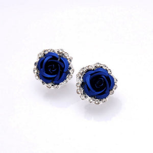 Earrings Source Wholesale Rose Flower Ear Clip Earrings