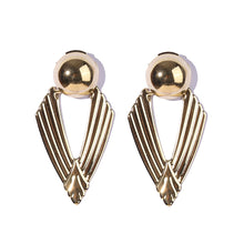 Load image into Gallery viewer, Fashion Hollow Geometric Earrings Personality Metal Earrings
