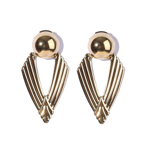 Fashion Hollow Geometric Earrings Personality Metal Earrings