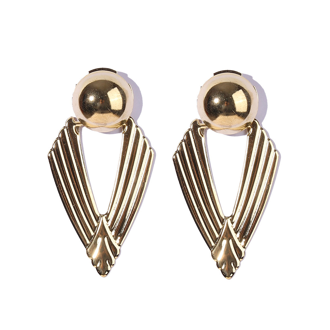 Fashion Hollow Geometric Earrings Personality Metal Earrings