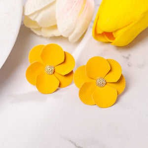 Personalized Net Red Long Tassel Earrings Yellow Earrings  Earrings