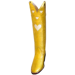 Large Size Long Tube Embroidered Mid-heel Fashion Martin Boots