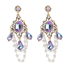 Load image into Gallery viewer, Alloy Diamond Acrylic Earrings Korean Earrings Girl Retro Earrings

