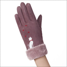 Load image into Gallery viewer, Gloves women winter suede gloves
