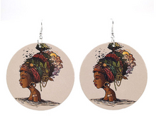 Load image into Gallery viewer, Wood Earrings Print Earrings Earrings
