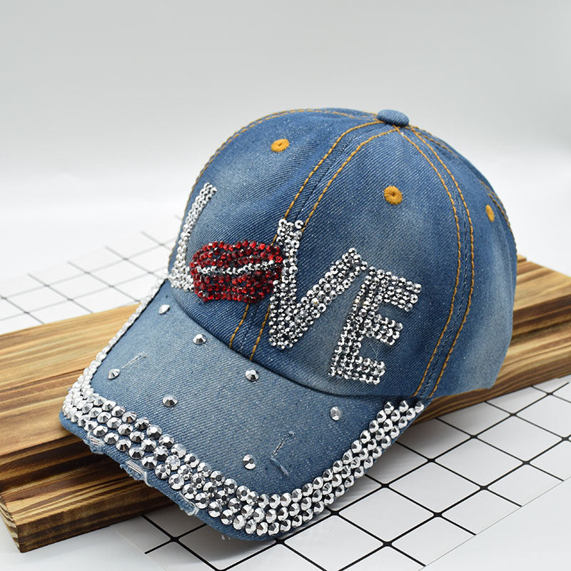 Rhinestone Cowboy Hat Female Peaked Hat Summer Street