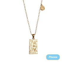 Load image into Gallery viewer, Tarot Necklace Popular Square Brand Retro Constellation Necklace
