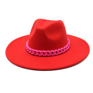 Men's And Women's Large Brim Wool Top Hat