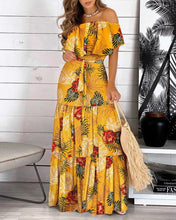 Load image into Gallery viewer, Fashion One-Neck Waist Dress

