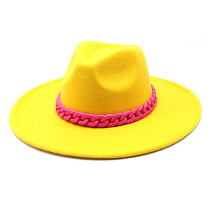 Men's And Women's Large Brim Wool Top Hat