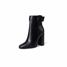 Load image into Gallery viewer, Belt Buckle Thick Heel Short Boots Women European And American Fashion Women&#39;s Boots
