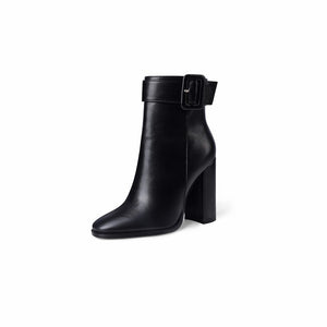 Belt Buckle Thick Heel Short Boots Women European And American Fashion Women's Boots