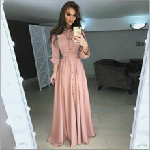 Load image into Gallery viewer, New Solid Color Long Shirt Dress
