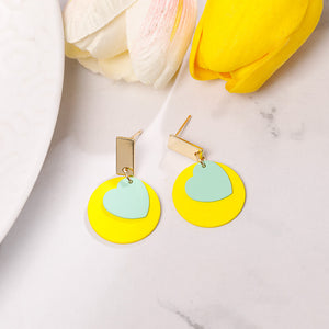 Personalized Net Red Long Tassel Earrings Yellow Earrings  Earrings