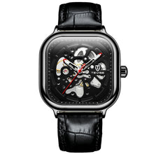 Load image into Gallery viewer, Christmas Gift Watch Hollow-out Automatic Luminous Leather Nylon Mens Wristwatch
