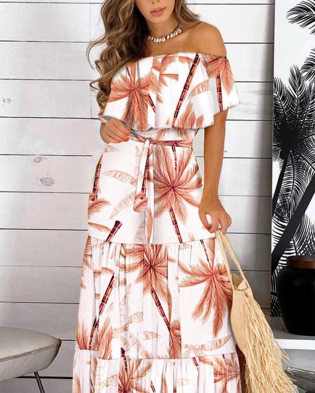 Fashion One-Neck Waist Dress