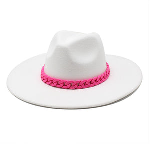 Men's And Women's Large Brim Wool Top Hat