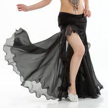 Load image into Gallery viewer, Women Belly dance costume lady bellydancing skirt 2-layer mesh skirt sexy bellydance wrap skirt performance dancewear
