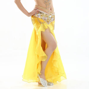 Women Belly dance costume lady bellydancing skirt 2-layer mesh skirt sexy bellydance wrap skirt performance dancewear