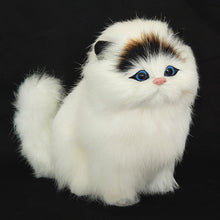 Load image into Gallery viewer, Real hair Electronic Pets Cats Dolls Simulation animal cat toy meowth children&#39;s cute pet plush toys model ornaments Xtmas gift

