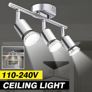 Modern Ceiling Light Lamp 3 GU10 Heads Multiple Rod Dome Night Lamps 100-240V Loft Lamp Home Decor Lighting Holder Fixture