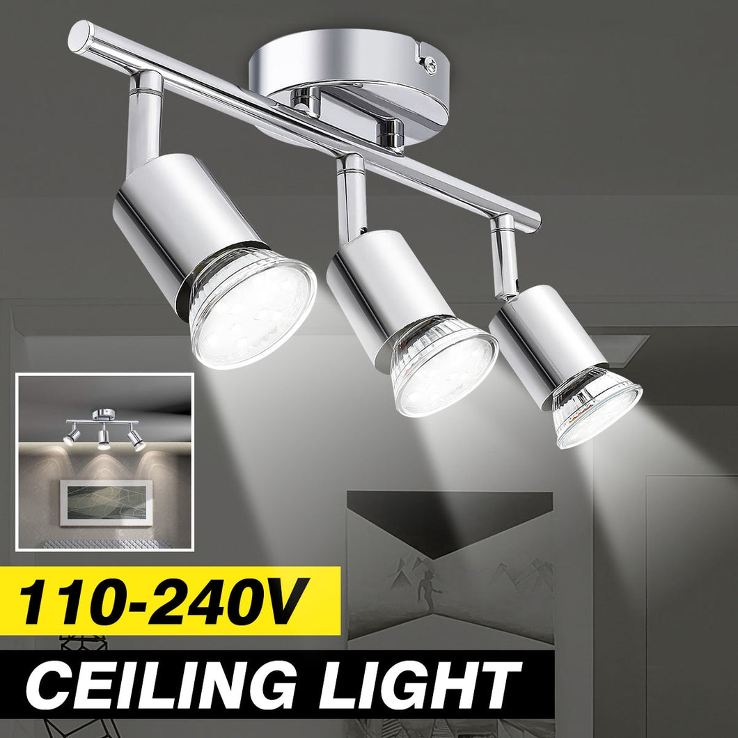 Modern Ceiling Light Lamp 3 GU10 Heads Multiple Rod Dome Night Lamps 100-240V Loft Lamp Home Decor Lighting Holder Fixture