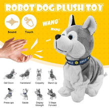 Load image into Gallery viewer, Sound Control Electronic Interactive Dogs Toy Robot Puppy Pets Bark Stand Walk 8 Movements Plush Toys For Kids gifts
