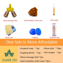 Load image into Gallery viewer, SHARE HO Double Copper Moxa Facial Acupunture Stick Chinese Moxibustion Therapy Roll holder Points Heating Warm Treatment
