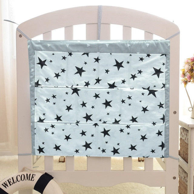 Bed Hanging Storage Bag Baby Cot Bed Brand Baby Cotton Crib Organizer 50*60cm Toy Diaper Pocket for Crib Bedding Set