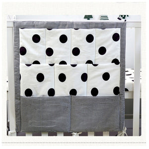 Bed Hanging Storage Bag Baby Cot Bed Brand Baby Cotton Crib Organizer 50*60cm Toy Diaper Pocket for Crib Bedding Set