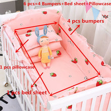 Load image into Gallery viewer, 6pcs/set Blue Universe Design Crib Bedding Set Cotton Toddler Baby Bed Linens Include Baby Cot Bumpers Bed Sheet Pillowcase
