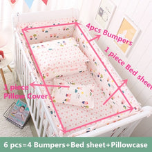 Load image into Gallery viewer, 6pcs/set Blue Universe Design Crib Bedding Set Cotton Toddler Baby Bed Linens Include Baby Cot Bumpers Bed Sheet Pillowcase
