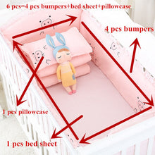 Load image into Gallery viewer, 6pcs/set Blue Universe Design Crib Bedding Set Cotton Toddler Baby Bed Linens Include Baby Cot Bumpers Bed Sheet Pillowcase
