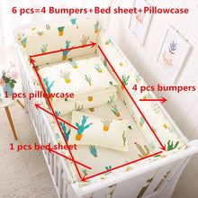 Load image into Gallery viewer, 6pcs/set Blue Universe Design Crib Bedding Set Cotton Toddler Baby Bed Linens Include Baby Cot Bumpers Bed Sheet Pillowcase
