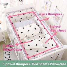 Load image into Gallery viewer, 6pcs/set Blue Universe Design Crib Bedding Set Cotton Toddler Baby Bed Linens Include Baby Cot Bumpers Bed Sheet Pillowcase

