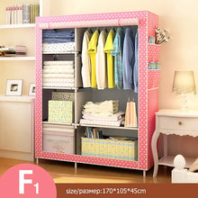 Load image into Gallery viewer, Bedroom Multipurpose Non-woven Cloth Wardrobe Folding Portable Clothing Storage Cabinet Dustproof Cloth Closet Home Furniture
