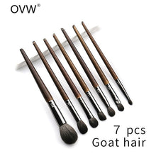 Load image into Gallery viewer, OVW Natural Goat Hair Makeup Brushes Set Professional Kit brocha maquillaje pedzle do makijazu blending smudging brush shader
