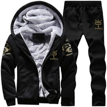 Load image into Gallery viewer, BOLUBAO Winter Thick Men Sports Suit Tracksuit Hooded Sportswear Zipper Cardigan Hooded+Elastic Pants Casual Men Set

