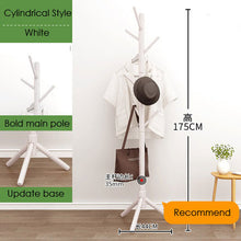 Load image into Gallery viewer, Original Pine Wood Hanger Floor Standing Coat Rack Clothes Hanger Stand Floor Multi-function Rack Bedroom Storage Organizer
