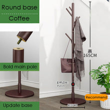 Load image into Gallery viewer, Original Pine Wood Hanger Floor Standing Coat Rack Clothes Hanger Stand Floor Multi-function Rack Bedroom Storage Organizer

