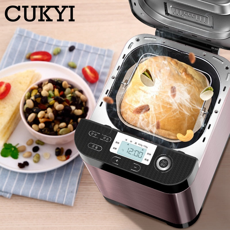 CUKYI automatic Fruit Sprinkled bread maker multifunction bakery machine kitchen household appliance kneading dough fermentation